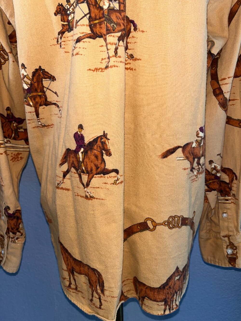 VINTAGE RALPH LAUREN POLO EQUESTRIAN HORSE COWGIRL BUTTON DOWN SHIRT BLOUSE -  8 - Picture 8 of 11